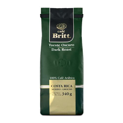 Cafe Britt Costa Rican Dark Roast Gourmet Whole Bean Coffee 12oz Bag
