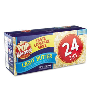 Pop Weaver Butter Light Flavor Microwave Popcorn 15ct Box