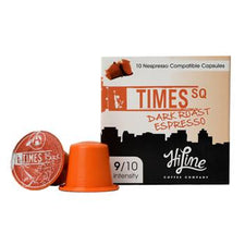 HiLine Coffee Times Square Dark Roast Nespresso Compatible Capsules 10ct