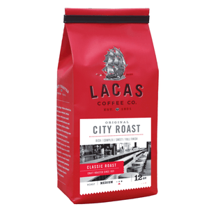 Lacas Coffee Original City Roast Coffee Beans 12oz Bag