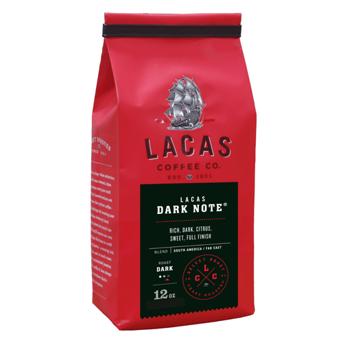 Lacas Coffee Dark Note Coffee Beans 12oz Bag