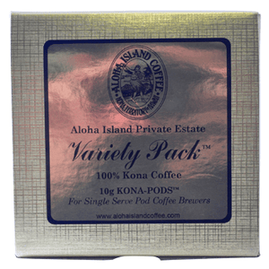 Aloha Island Variety Pack 100% Kona Coffee Pods 36ct