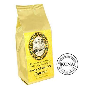 100% Pure Kona Gold Espresso Roast Coffee Beans
