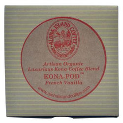 Aloha Island 100% Pure Estate French Vanilla Kona Coffee Pods 24ct Box