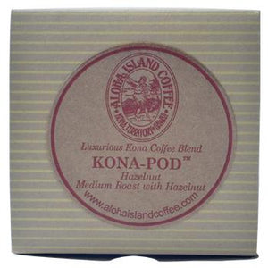 Aloha Island Coffee 100% Pure Estate Hazelnut Kona Coffee Pods - 36ct Box