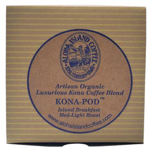 Aloha Island Kona Breakfast Blend Coffee Pods 12ct Box