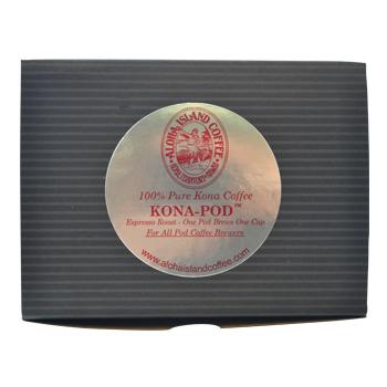 Aloha Island Coffee 100% Pure Estate Kona Coffee Pods - Espresso Roast - 36ct Box Back