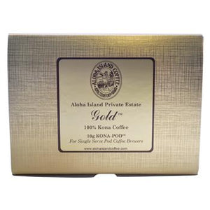 Aloha Island Gold 100% Kona Coffee Pods 24ct Side