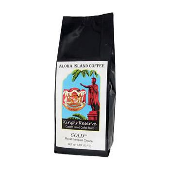 Aloha Island King's Reserve Gold Coffee Beans 8oz Bag
