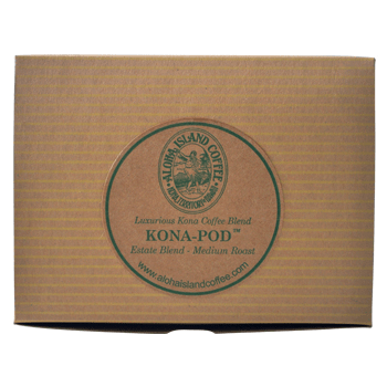 Aloha Island Estate Blend Kona Medium Roast Coffee Pods 18ct