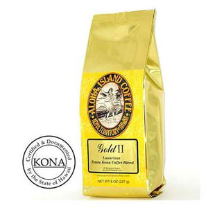 Organic Kona Blend Coffee Gold II Medium Roast Ground Coffee