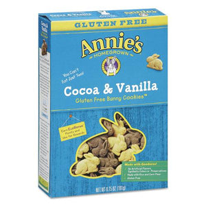 Annie's Homegrown Gluten Free Bunny Cocoa & Vanilla Cookies 6.75 oz Box 12ct Carton