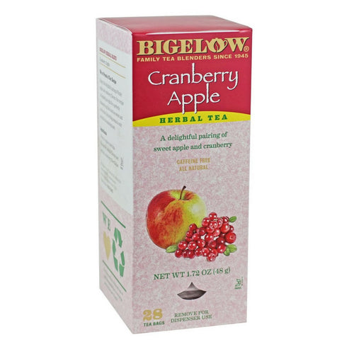Bigelow's Cranberry Apple Herbal Caffeine Free Tea 28ct