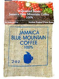 Jamaica Blue Mountain Ground Coffee 2oz Burlap Bag