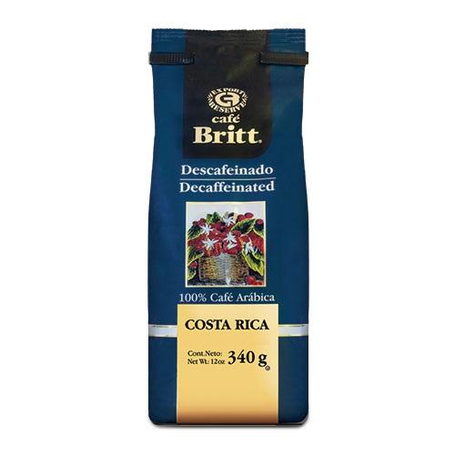 Cafe Britt Costa Rica Decaf Ground Coffee 12oz Bag