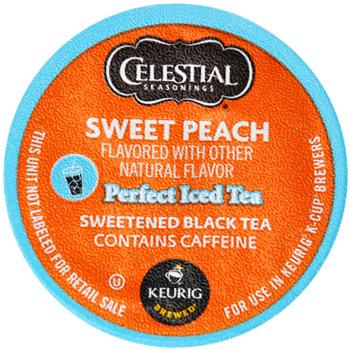 Celestial Seasonings Perfect Iced Tea Sweet Peach Black Tea K-Cup&reg; Pods 24ct