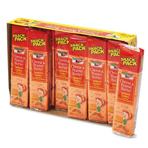 Cheese and Peanut Butter Sandwich Crackers 8 Cracker Snack Packs 12ct Box