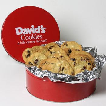 David's Cookies Cherry with White Chocolate Chips 2lb Tin