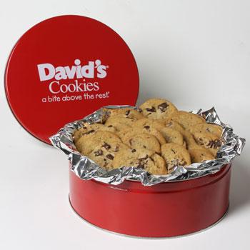 David's Cookies Chocolate Chunk 2lb Tin