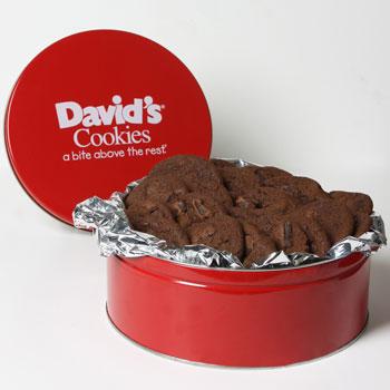 David's Cookies Double Chocolate Chunk 2lb Tin