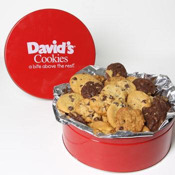 David's Cookies Fresh Baked Mini Bites 2lb Tin