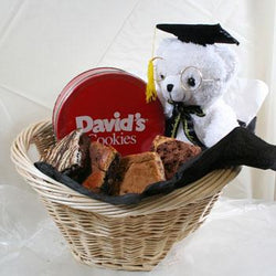 David's Cookies Graduation Bear with Fresh Baked Cookies