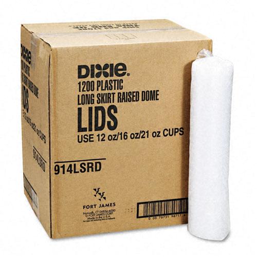 Dixie Plastic Lids for 12oz & 16oz Cold Drink Cups 1200ct