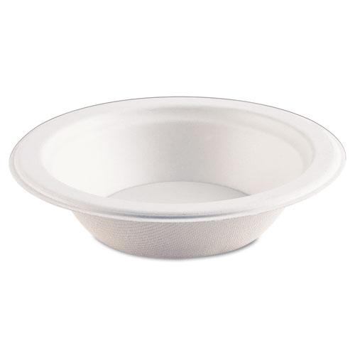 Eco-Products 12oz White Compostable Bagasse Bowls 1000ct