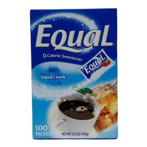 Equal Single-Serve NutraSweet Packets 100ct Front Box