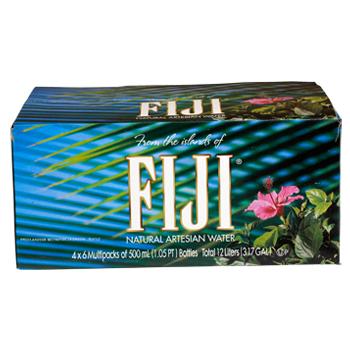 Fiji Bottled Water 24 500ml Bottles Front Box