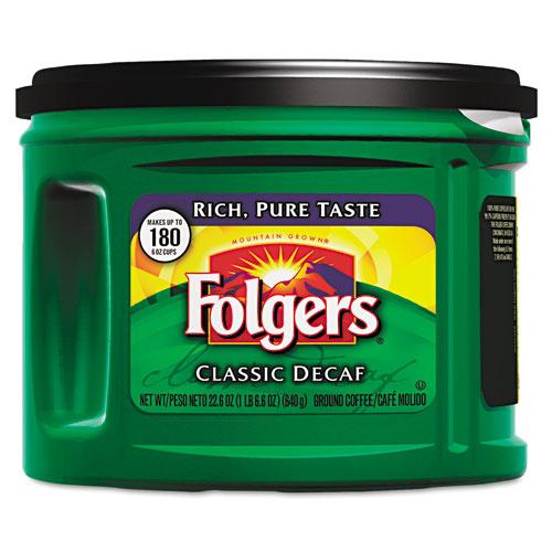 Folgers Classic Roast Decaffeinated Ground Coffee 6 22.6oz Cans