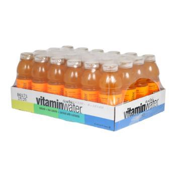 Glaceau Vitamin Water Essential Orange 24 20oz Bottles Angled Case