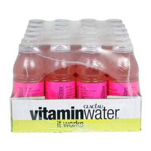 Glaceau Vitamin Water Focus Kiwi Strawberry 24 20oz Bottles Front Case