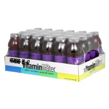Glaceau Vitamin Water Revive Fruit Punch 24 20oz Bottles Angled Case