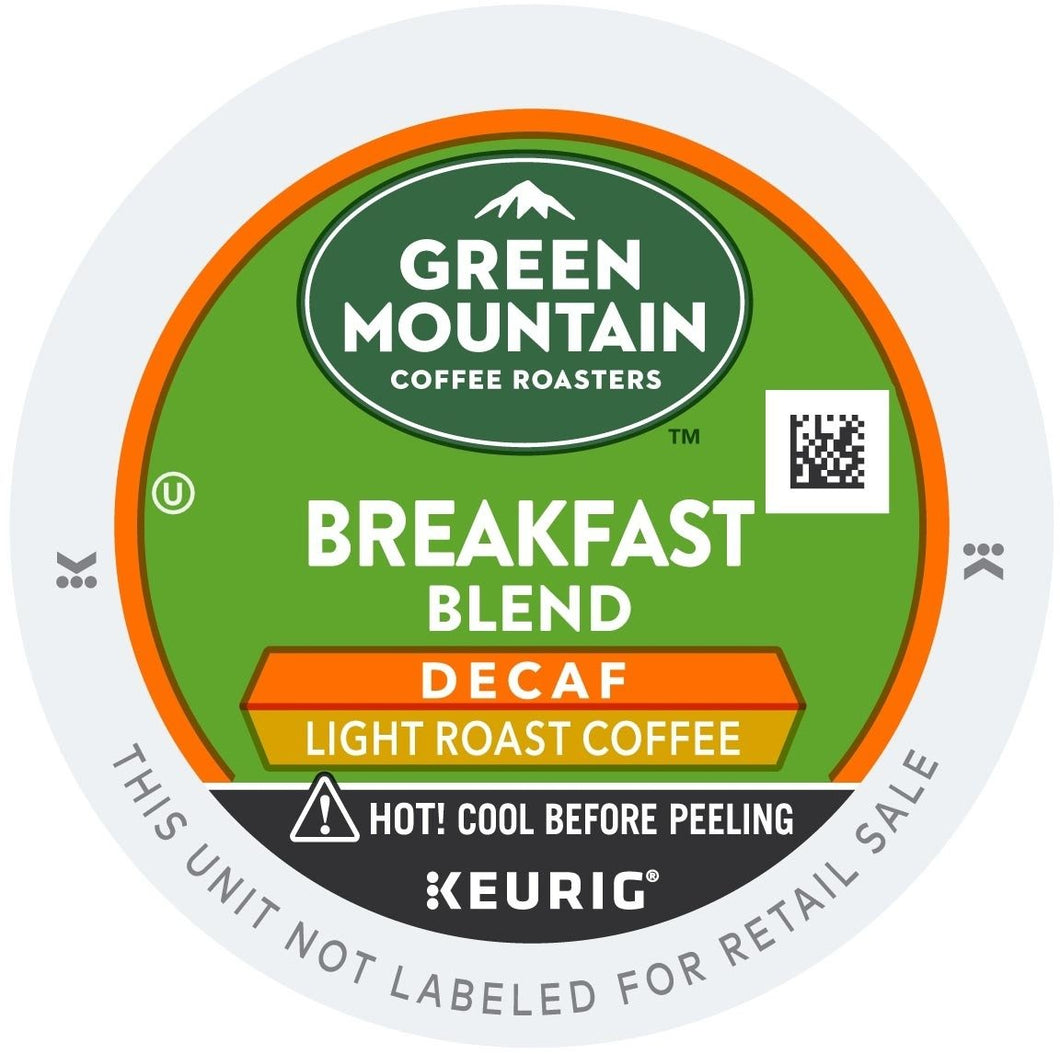 Green Mountain Coffee Breakfast Blend Decaf K-Cups 96ct Mild