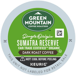 Green Mountain Coffee Fair Trade Organic Sumatran Reserve K-Cups 96ct Extra Bold