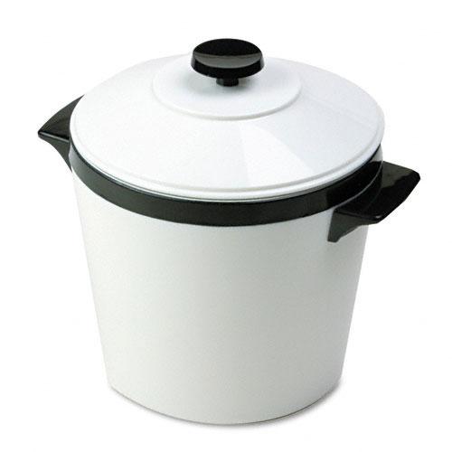 Hormel White with Black Trim 3Qt Ice Bucket with Lid