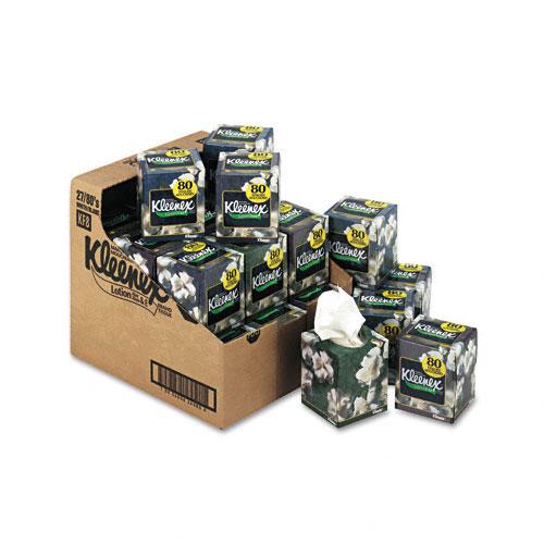 Kleenex Three-Ply Lotion Facial Tissue in Pop-Up Cube 27 80ct Boxes