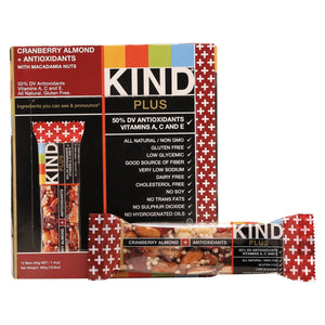 KIND Plus Nutrition Boost Bar Cranberry Almond and Antioxidants 12ct