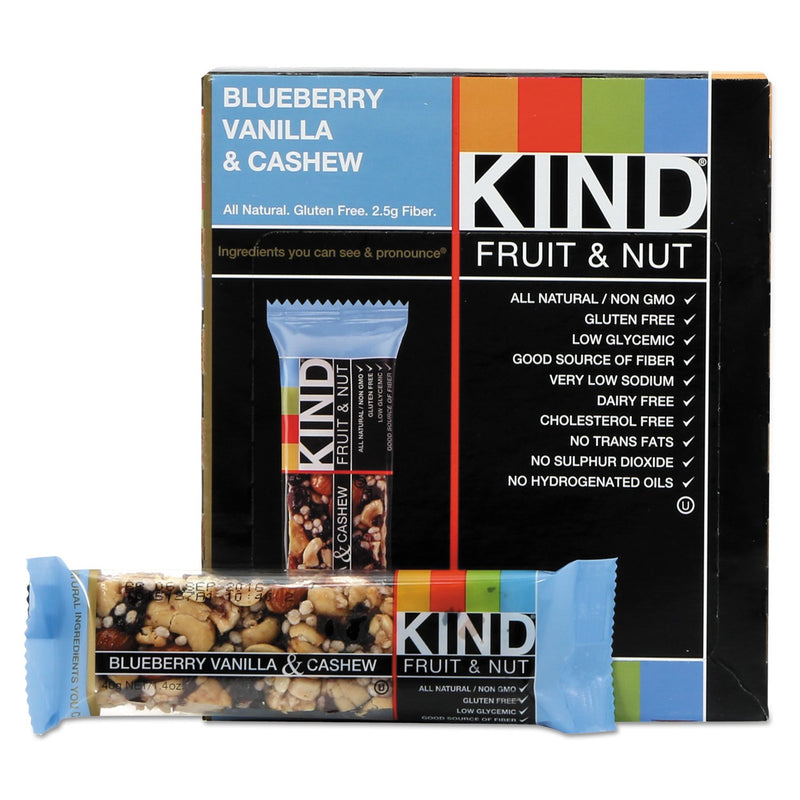 KIND Fruit and Nut Bars Blueberry Vanilla and Cashew 12ct