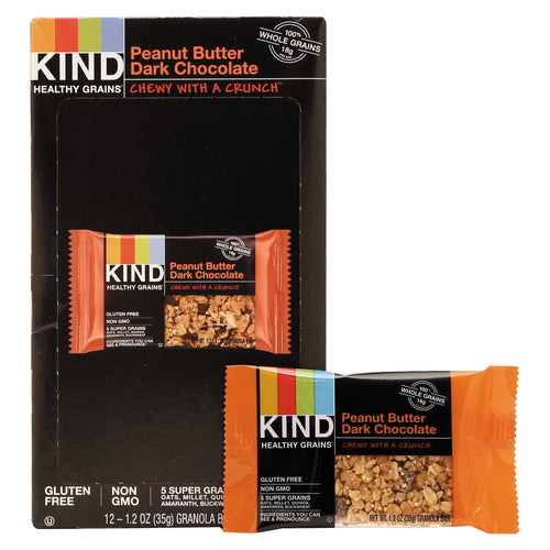 KIND Healthy Grains Bar Peanut Butter Dark Chocolate 12ct