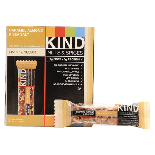 KIND Nuts and Spices Bar Caramel Almond and Sea Salt 12ct