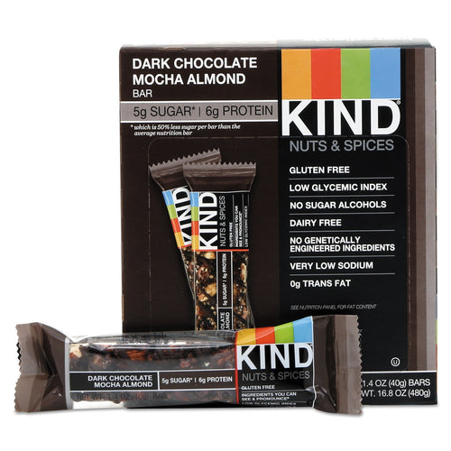 KIND Nuts and Spices Bar Dark Chocolate Mocha Almond 12ct