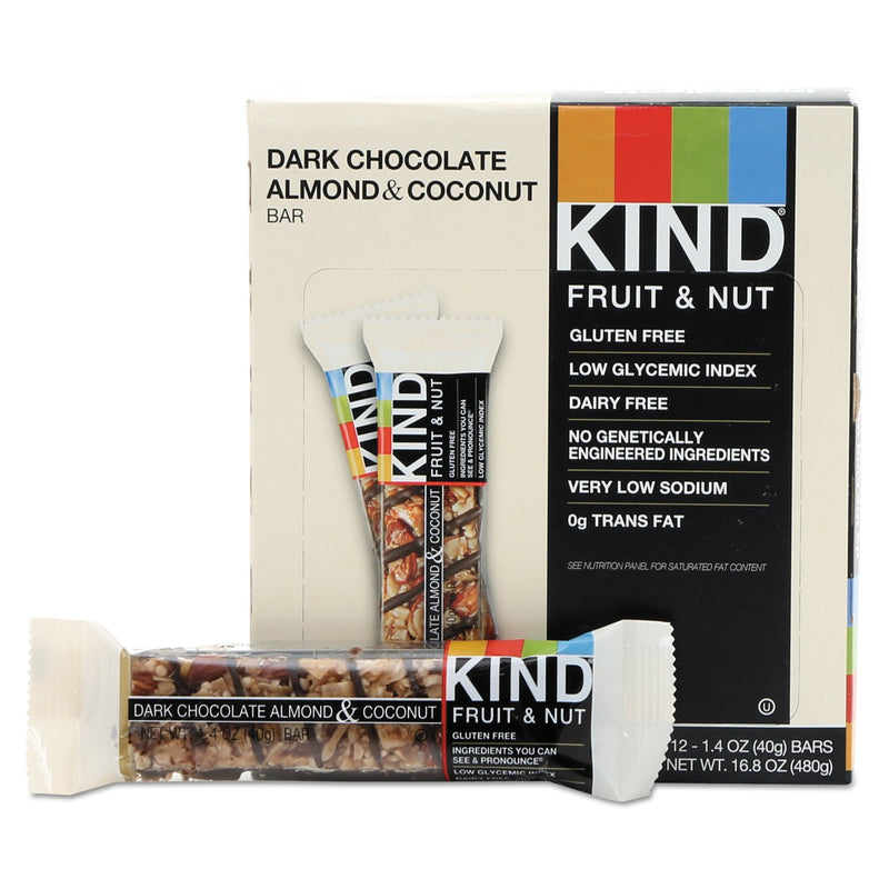 KIND Fruit and Nut Bars Dark Chocolate Almond & Coconut 12ct