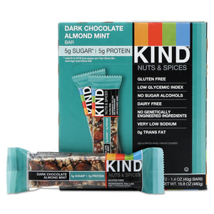KIND Nuts and Spices Bar Dark Chocolate Almond Mint 12ct