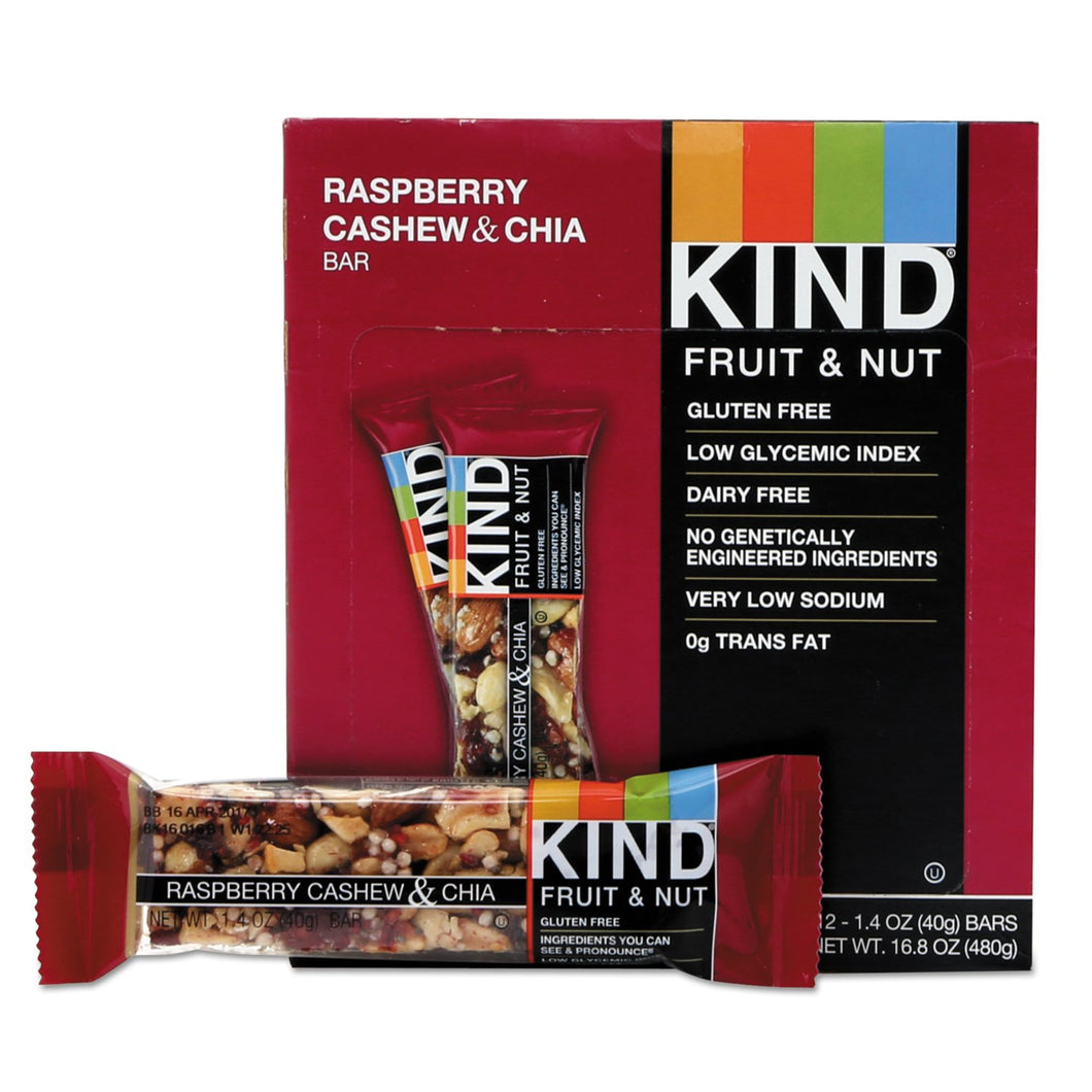KIND Fruit and Nut Bars Raspberry Cashew & Chia 12ct