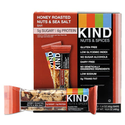 KIND Nuts and Spices Bar Honey Roasted Nuts and Sea Salt 12ct