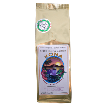 Kona Premium Private Reserve Roast Coffee Beans 1LB Bag