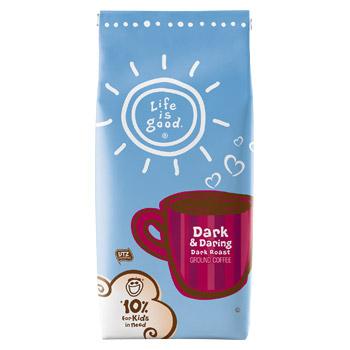 Life is Good Dark & Daring Ground Coffee 11oz bag