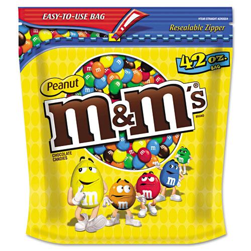 M&Ms Milk Chocolate Coated Candy with Peanut Center 42oz Bag
